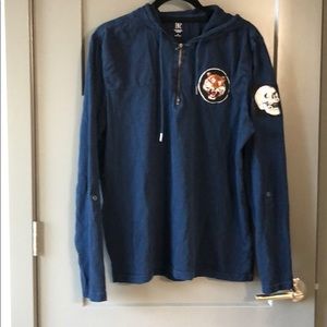 Hooded quarter zip